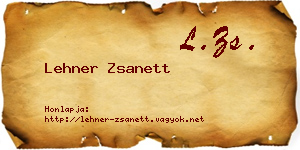 Lehner Zsanett névjegykártya